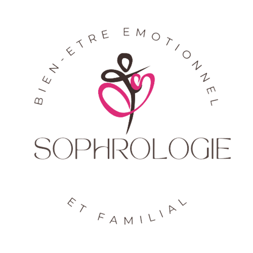 Initiales formant une silhouette alignant cœur, corps et esprit, avec le slogan 'Bien-être émotionnel et familial'. Sophrologue à Loison-sous-Lens spécialisée en enfance et parentalité.